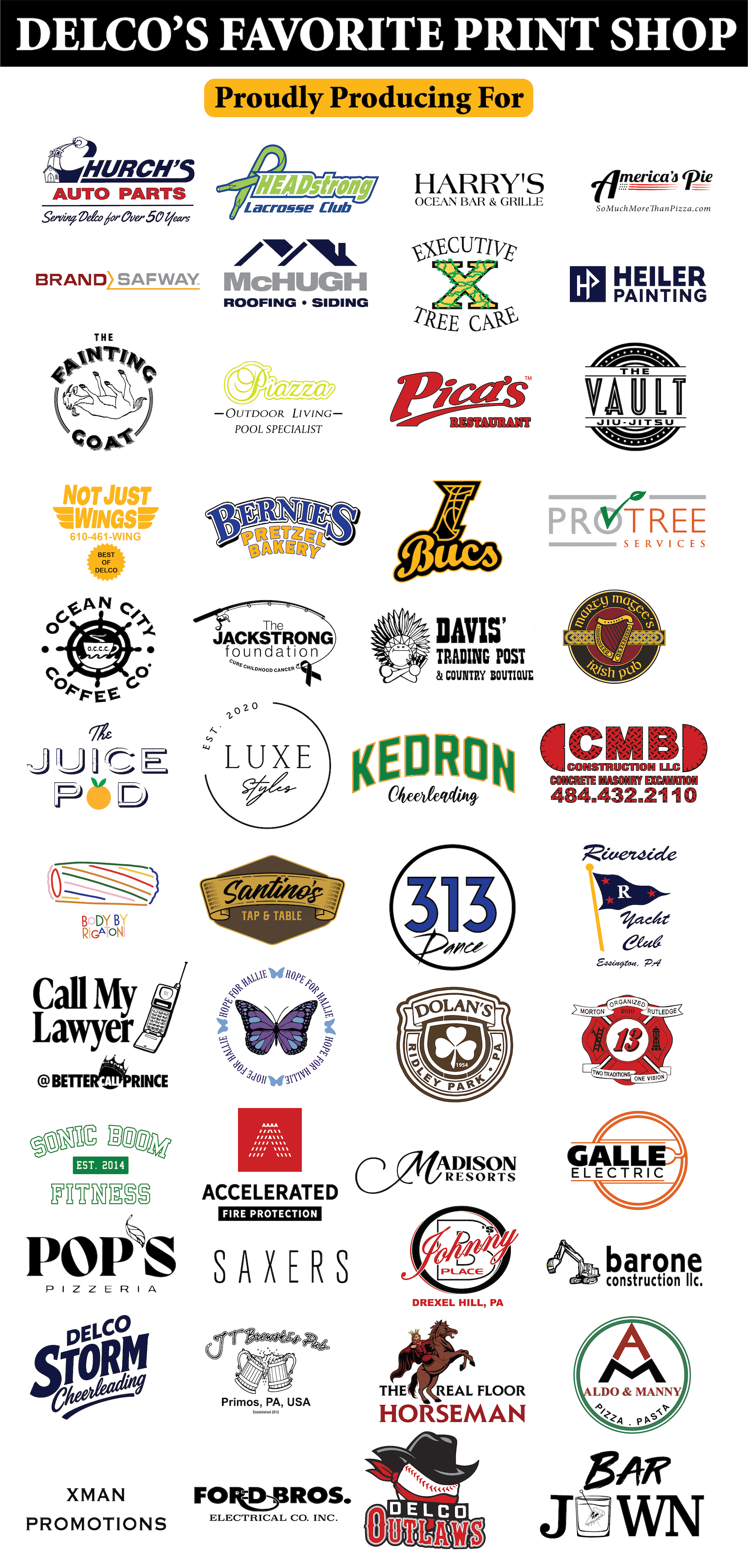 Custom screen printing and embroidery stats and features - SneakPeak Prospect Park PA